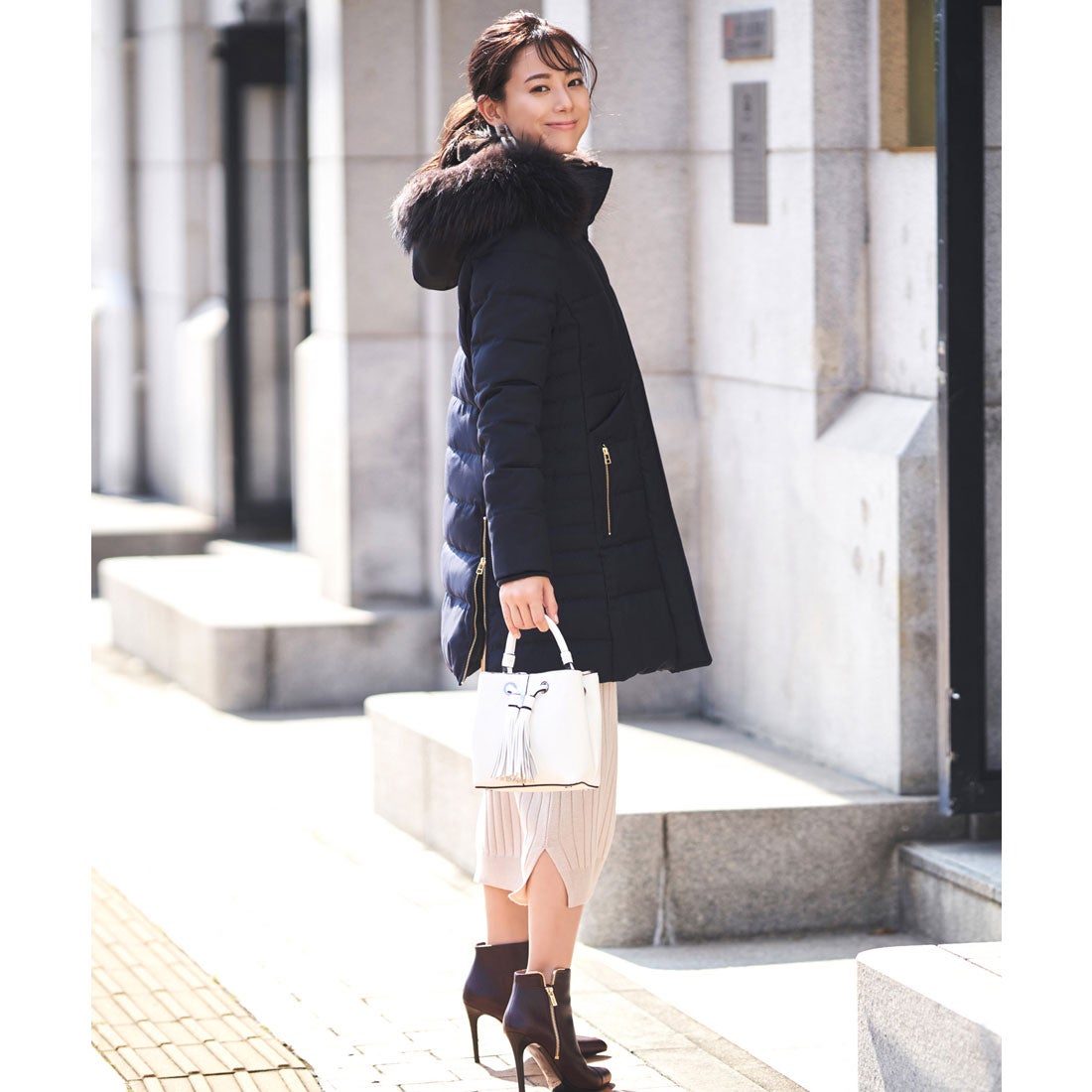 ルイルエブティック RUIRUE BOUTIQUE ラクーンファーサイドジップ