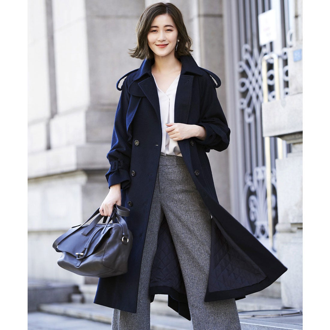 ルイルエブティック RUIRUE BOUTIQUE ロングルーズトレンチコート