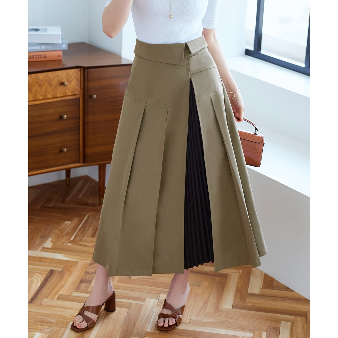 ルイルエブティック RUIRUE BOUTIQUE サイドスリットプリーツスカート