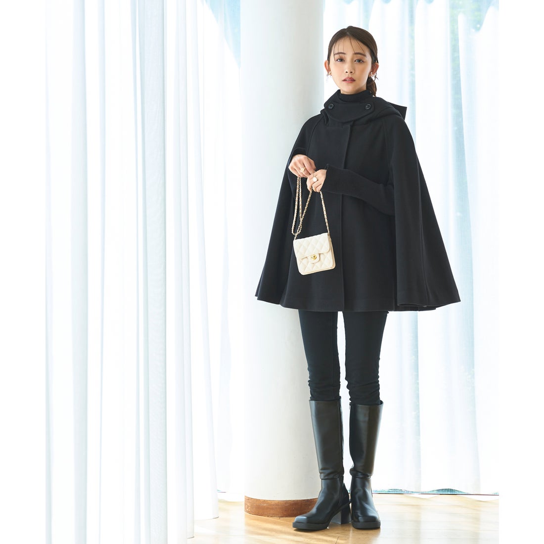 ルイルエブティック RUIRUE BOUTIQUE 2WAYシルエットニットメルトン