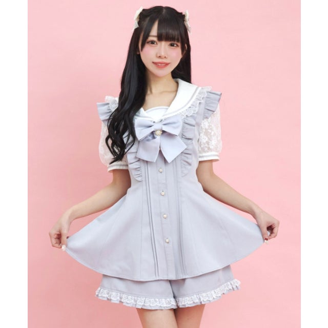 シークレットハニー Secret Honey 袖レース&ボレロ風半袖セットアップ