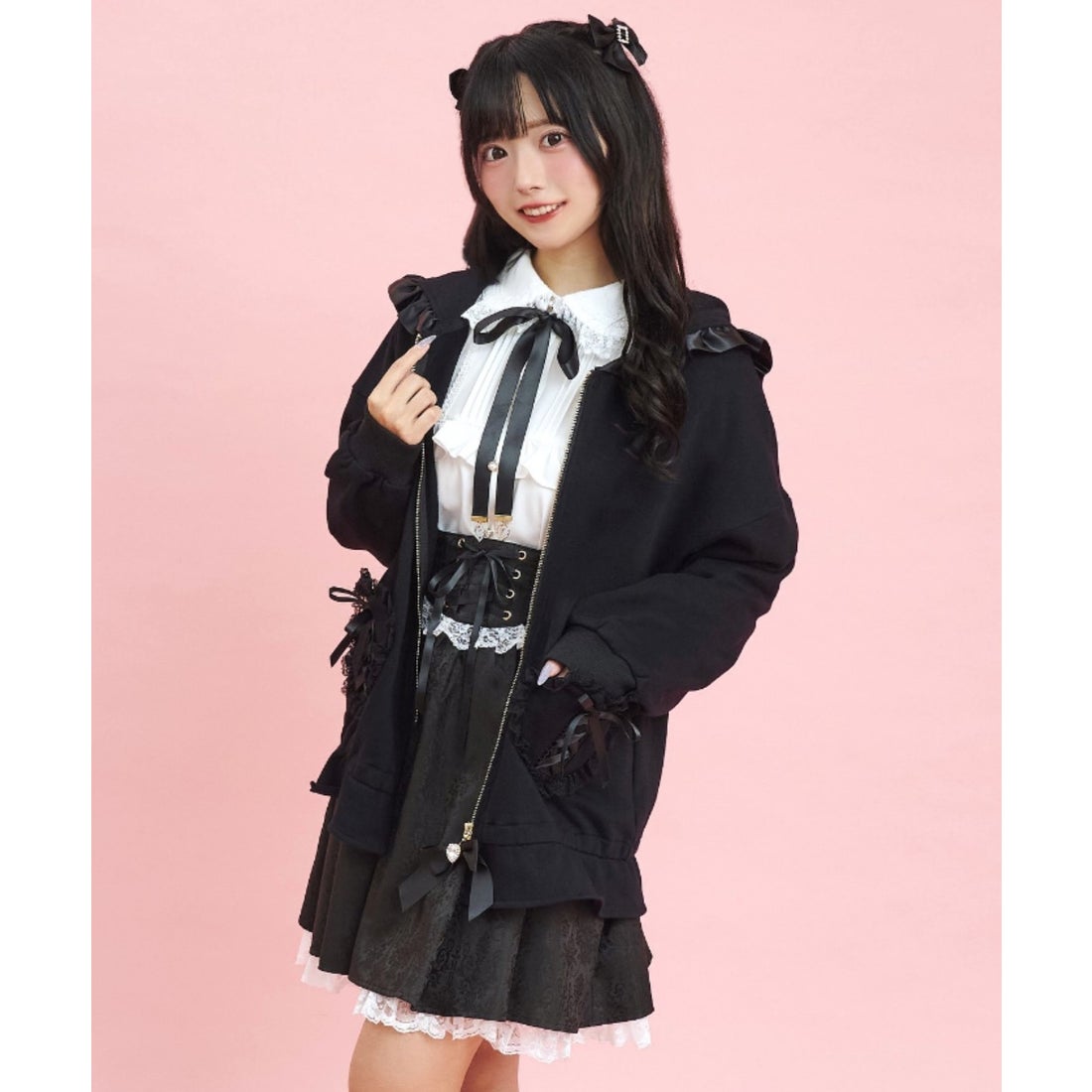 シークレットハニー Secret Honey ハートポケットパーカー （クロ