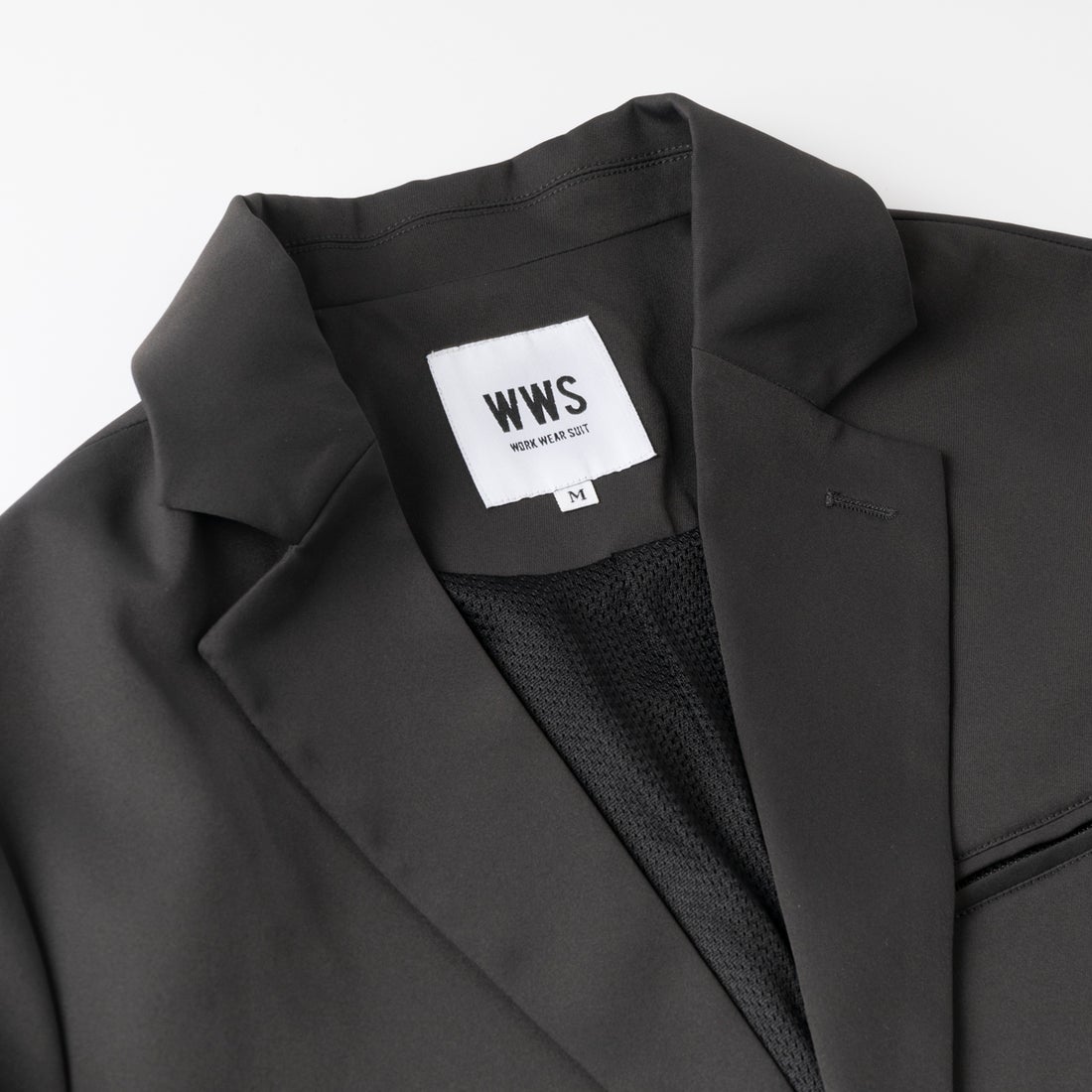 テーラードジャケット・裏地あり （チャコールグレー） -WWSワーク