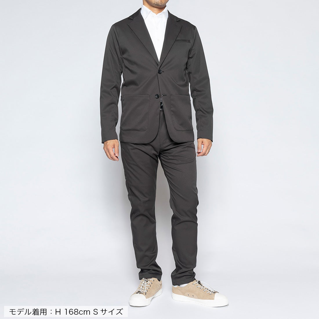 テーラードジャケット・裏地あり （チャコールグレー） -WWSワーク