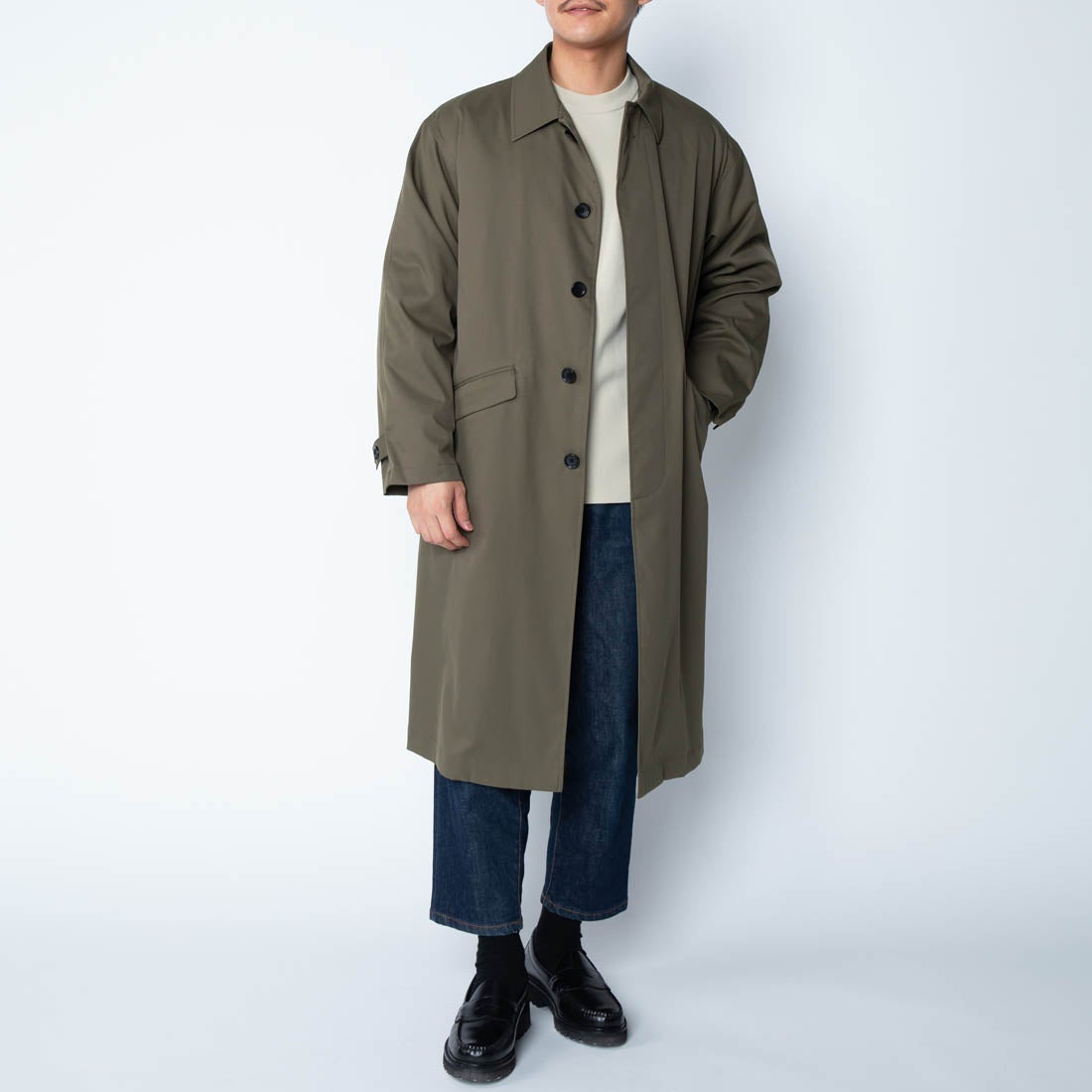 洗える3WAYステンカラーコート ・ライナー付き （オリーブ） -WWS