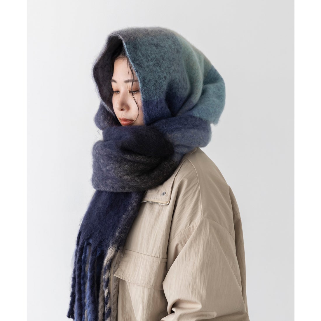 ウェレッグ セレクト welleg sellect バルキー フリンジ マフラー