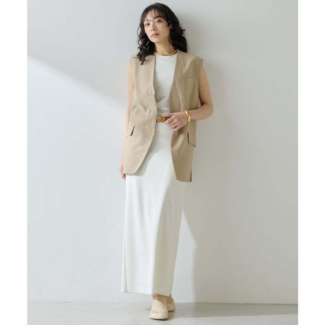 ウィムガゼット Whim Gazette ジャージーIラインロングスカート