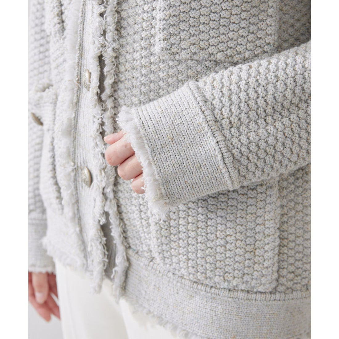 ウィムガゼット Whim Gazette TWEEDYニットジャケット2 （blue） -靴