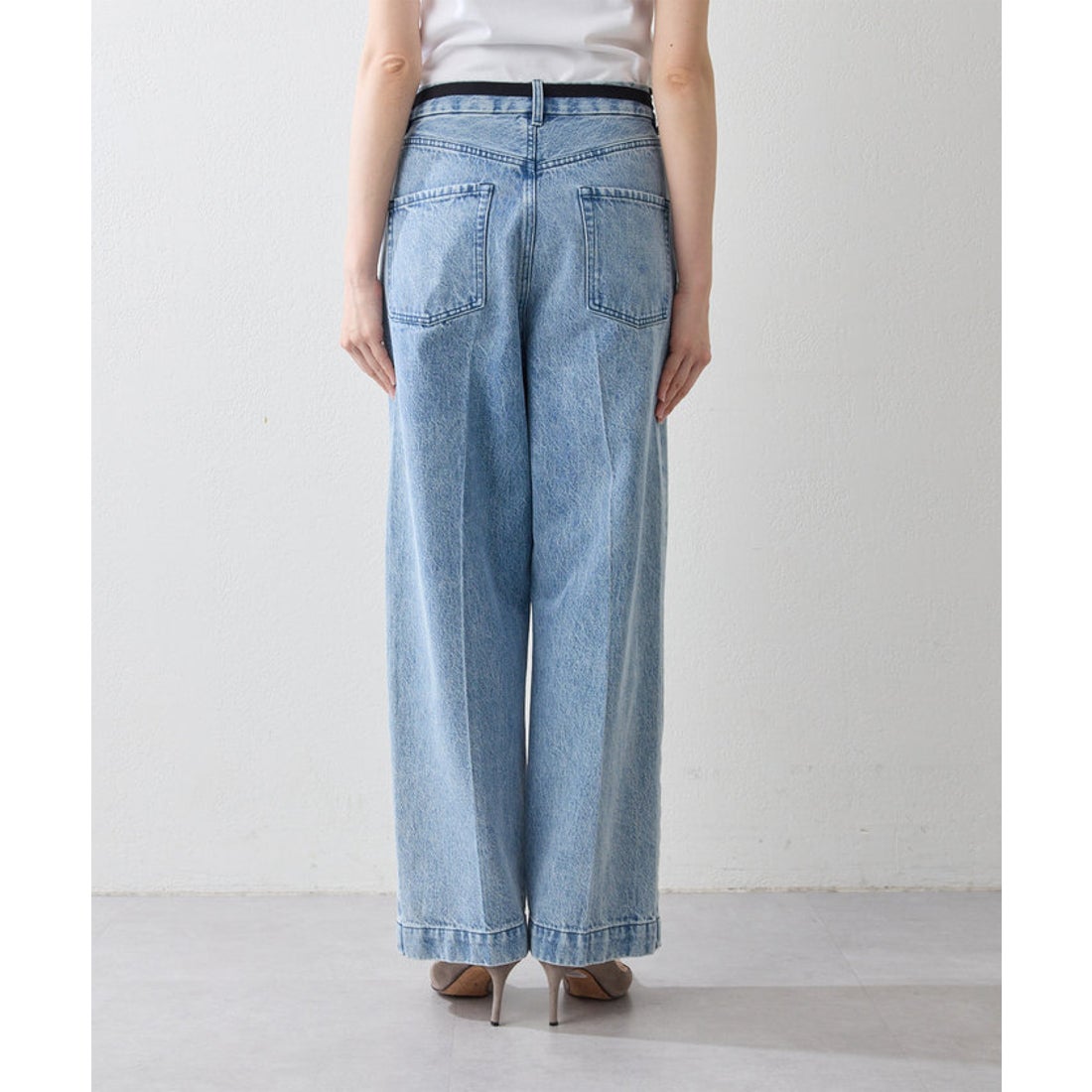 ウィムガゼット Whim Gazette センタープレスデニムパンツ （indigo