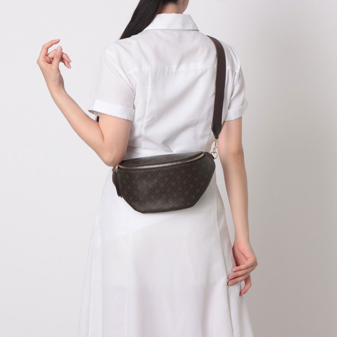 トリーバーチ TORY BURCH Tモノグラム ベルトバッグ （French Press
