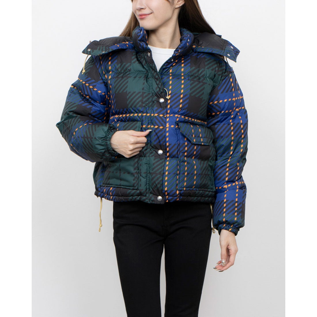 ザ・ノース・フェイス THE NORTH FACE ☆$390 チェック柄フード取外し