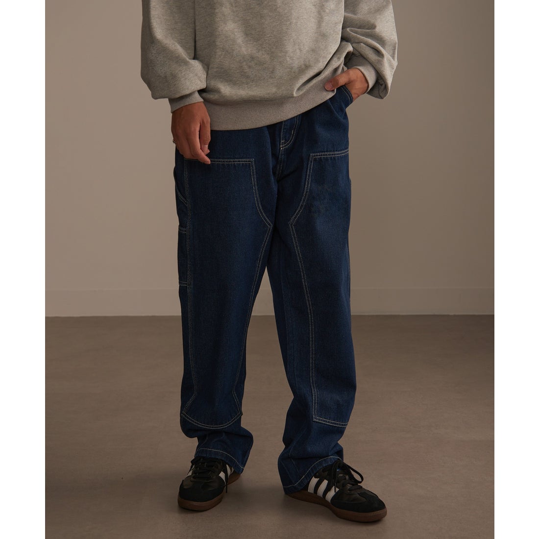 Recycled Denim DOUBLE KNEE WORK PANTS /リサイクルデニムパンツ