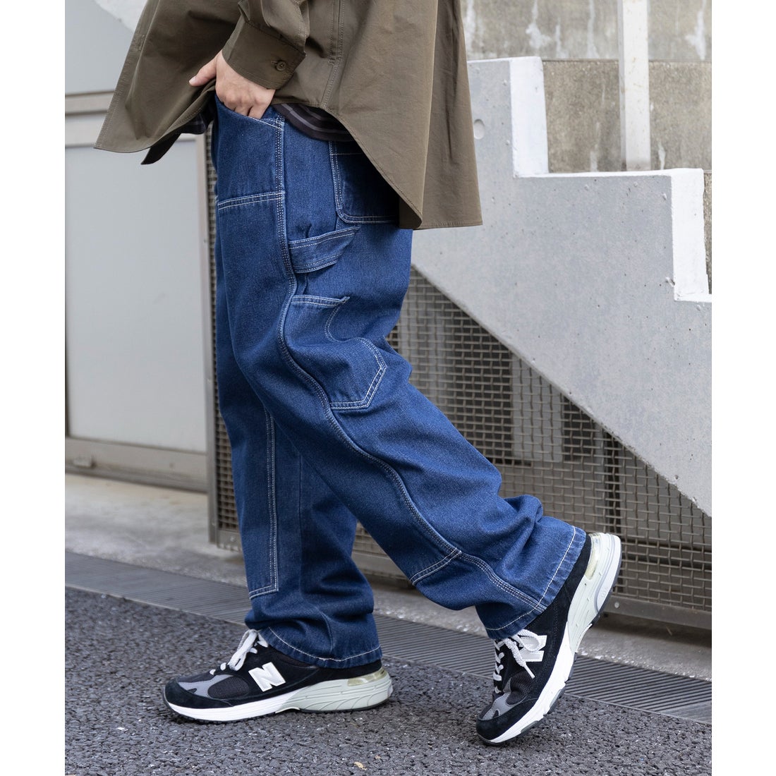 Recycled Denim DOUBLE KNEE WORK PANTS /リサイクルデニムパンツ