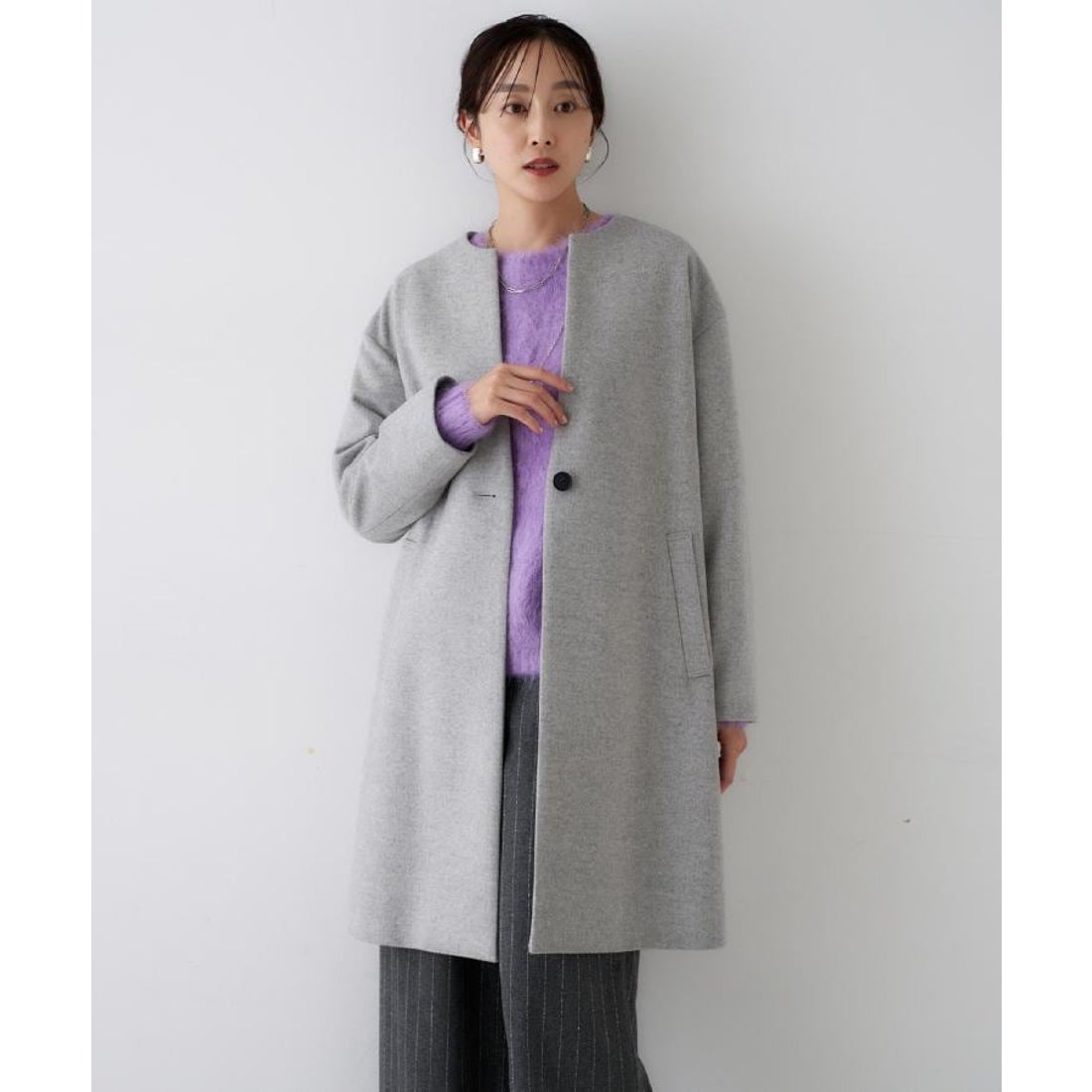 アンタイトル UNTITLED 【日本製／通勤／フォーマル】カシミヤ混ノー