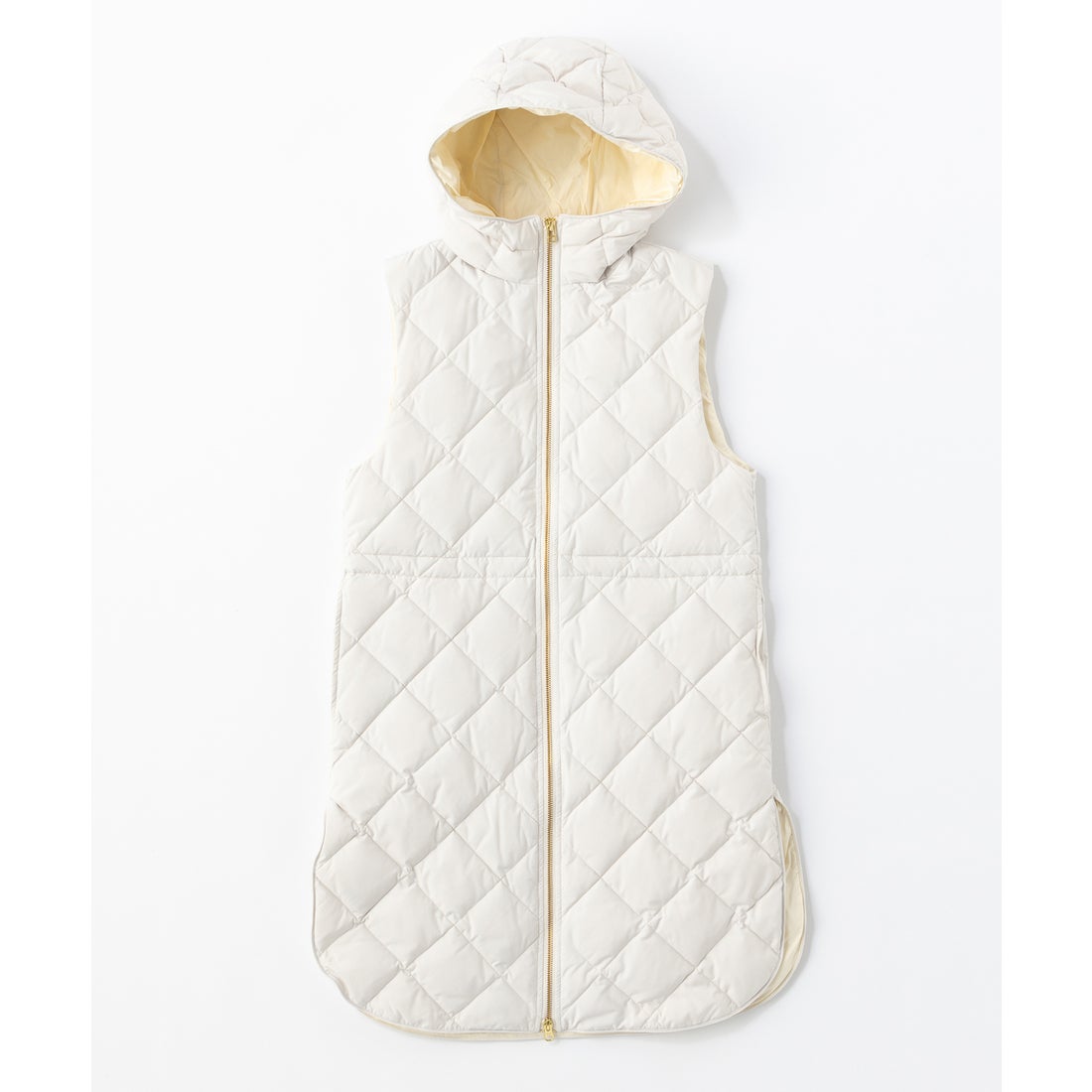 UNFILO 【UNFILO×TAION】キルティング フード付き ジレ （アイボリー