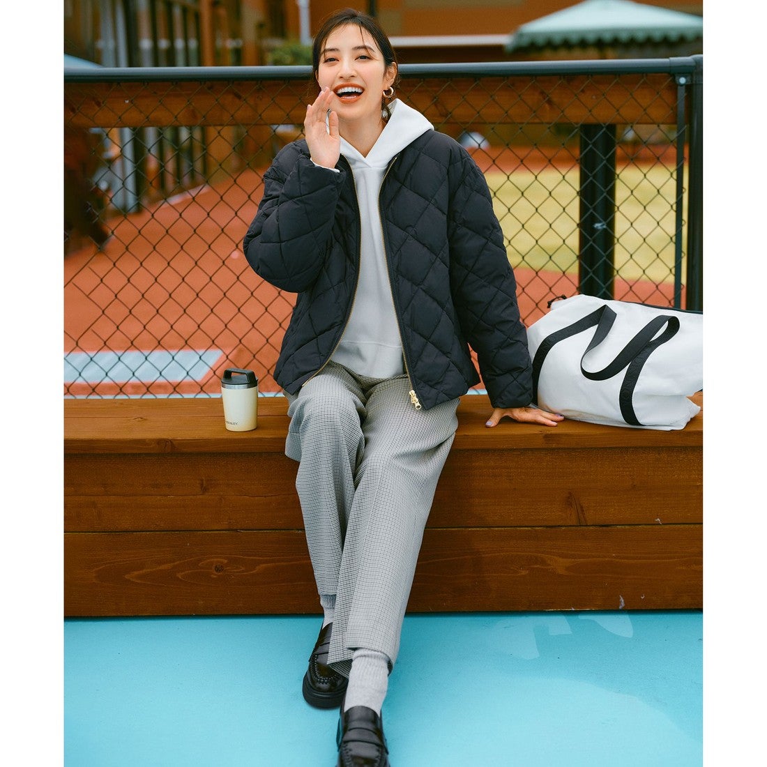 UNFILO 【TAION×UNFILO】キルティングダウン ショート丈ブルゾン