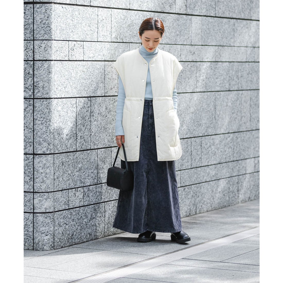 アーバンリサーチ URBAN RESEARCH キルティングジレ （アイボリー