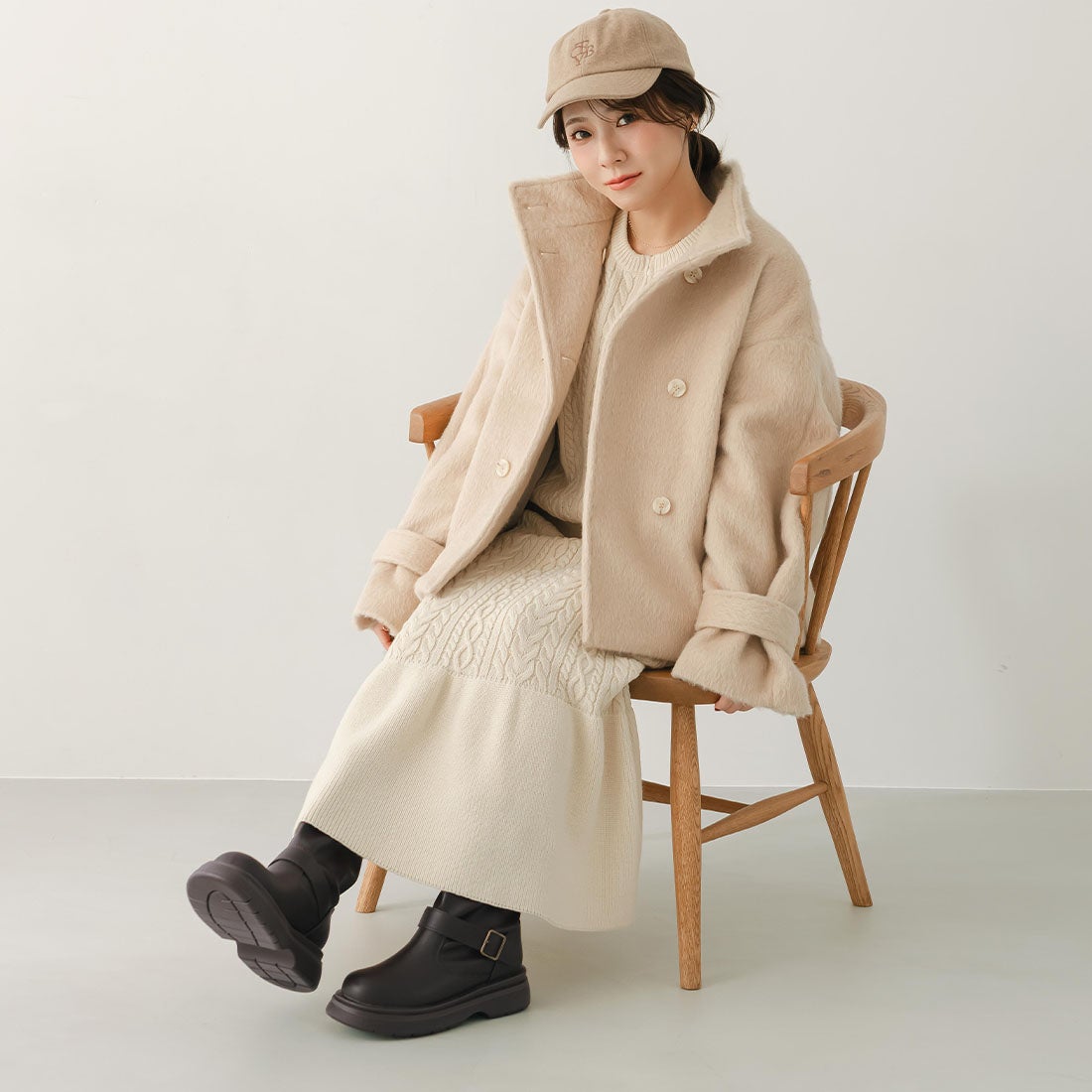 yumi.×VIVIANコラボ】ヴィヴィアン VIVIAN 厚底ストレッチエンジニア