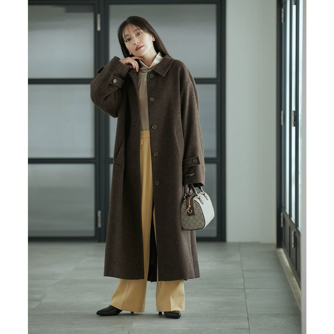 ビス VIS 【静電気防止裏地】2WAYカラーロングコート【sustainable