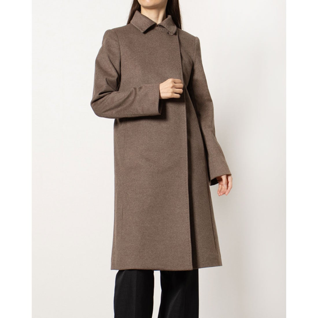 ベスジョーヤ VESGIOIA カシミヤ混ウールコート （ナチュラルブラウン