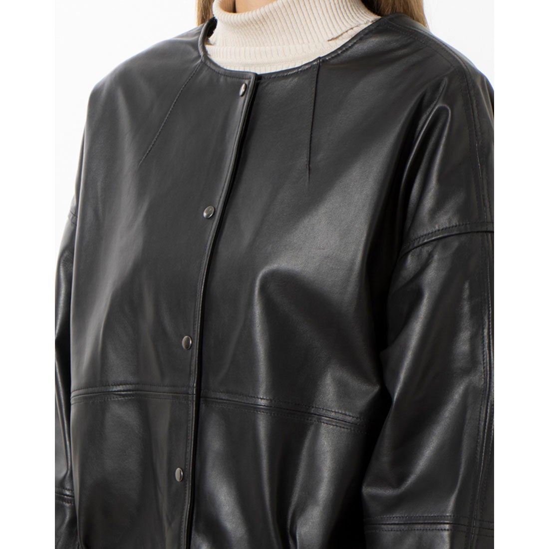 ベスジョーヤ VESGIOIA ラムレザー2WAYジャケット （ブラック