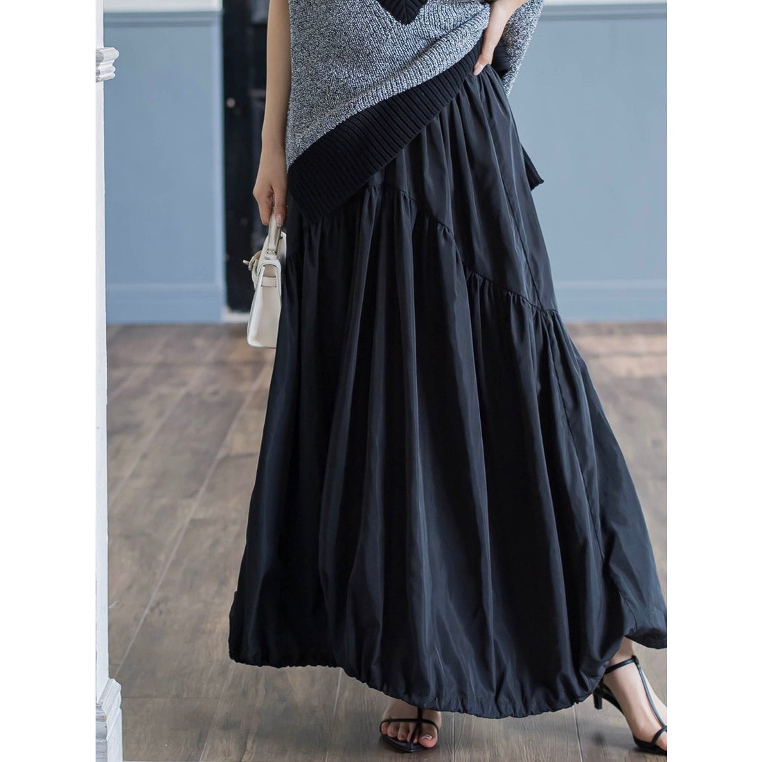 ビッキー VICKY 【バルーンデザイン】バルーンティアードスカート