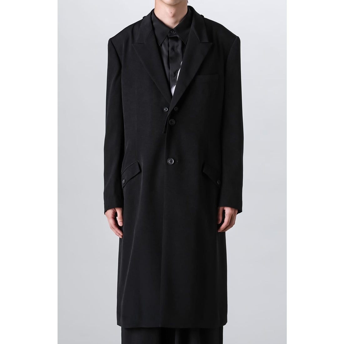 Yohji Yamamoto POUR HOMME Lapel Detachable Jacket （Black） -FASCINATE