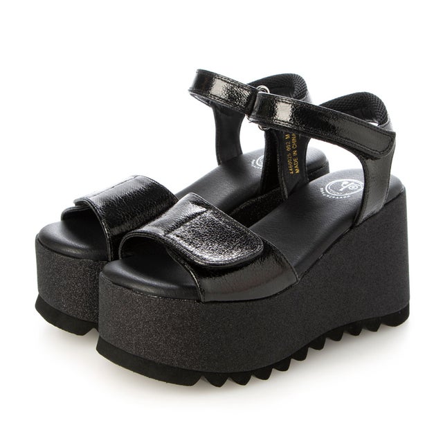 厚底オフィスサンダル（ブラックコンビ） -YOSUKE U・S・A