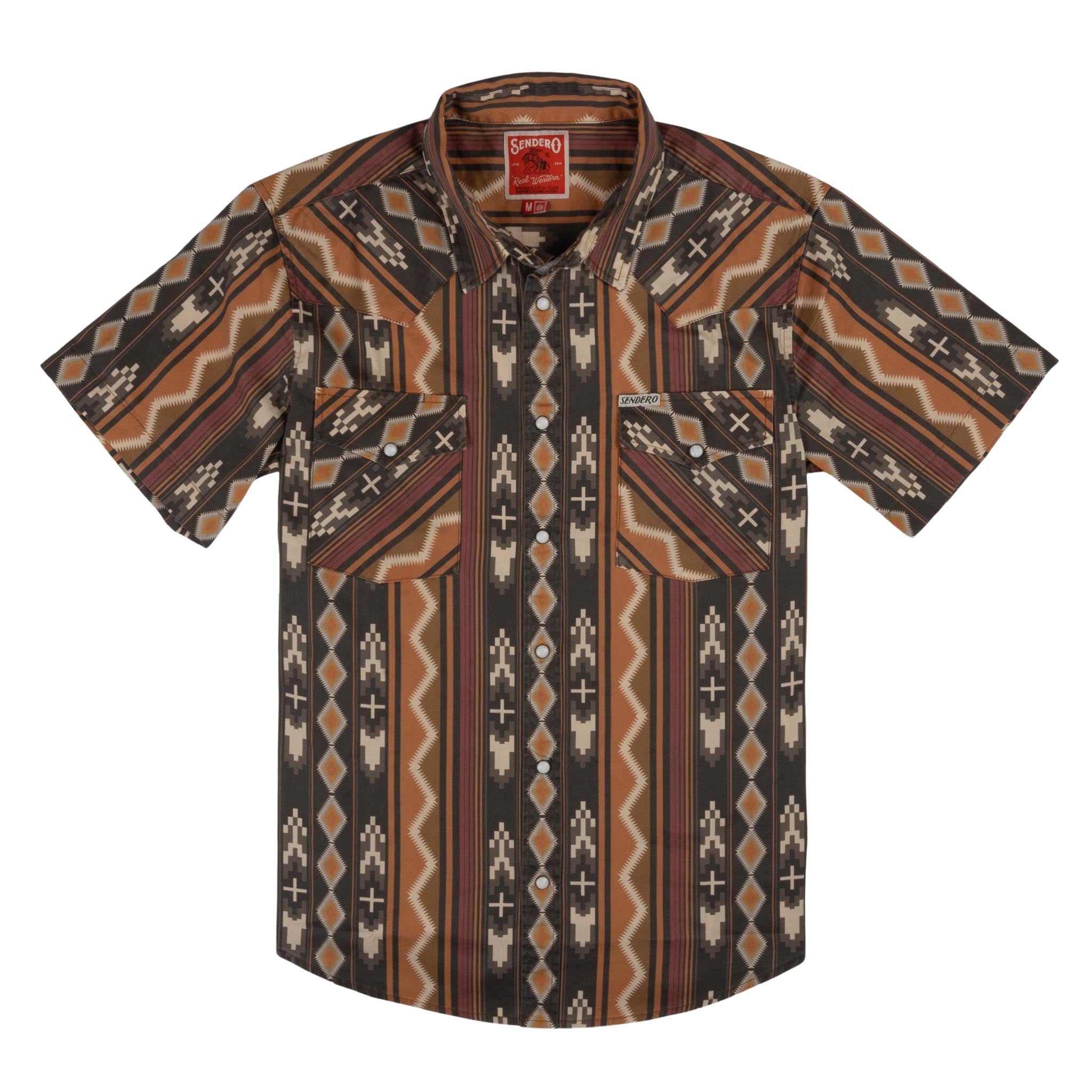 The Wyatt Pearl Snap Short Sleeve Serape Shirt – Sendero