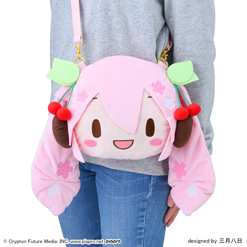 グッズ]桜ミク ふわぷち フェイスショルダーバッグ（M）｜プライズ