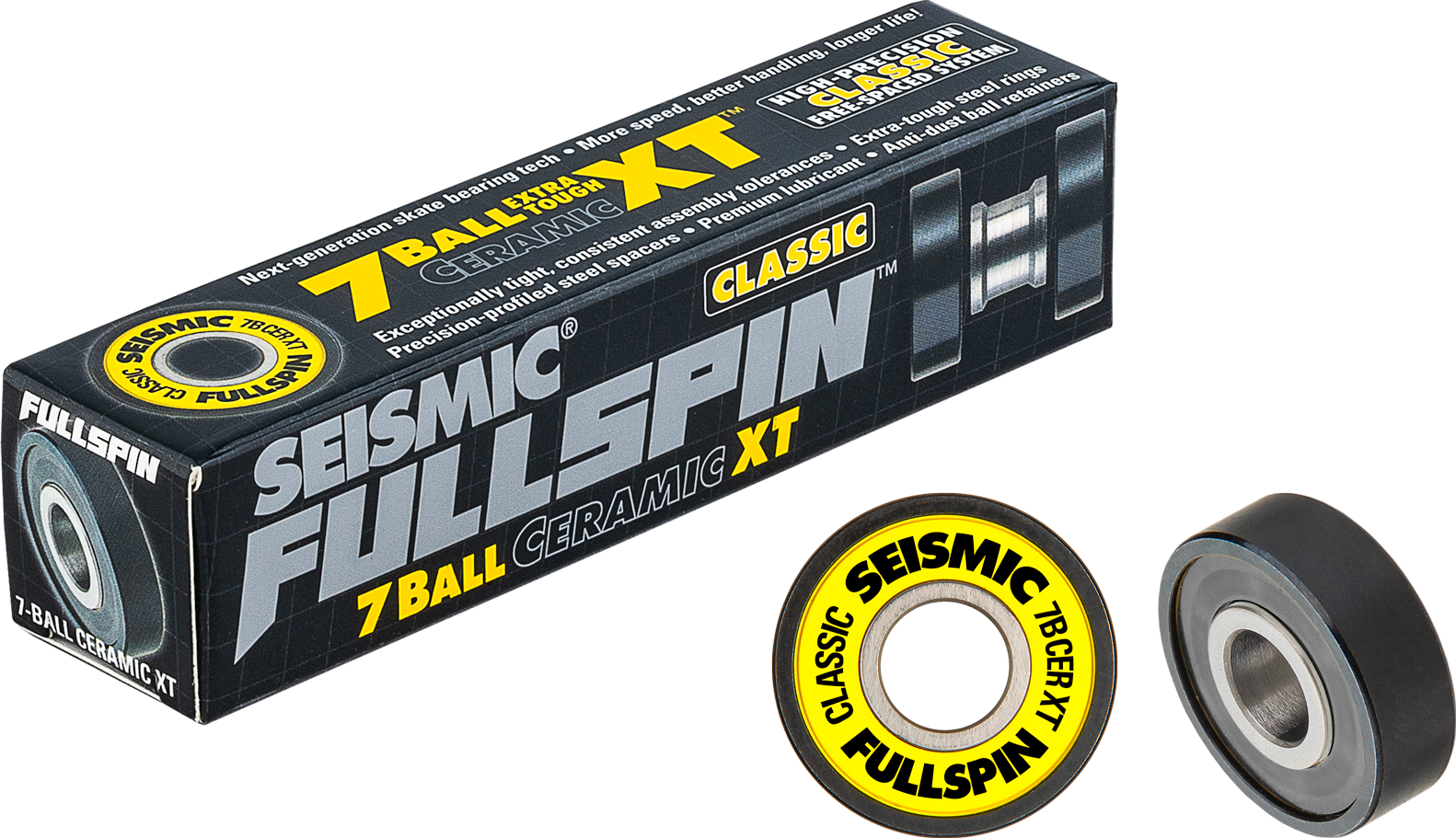Fullspin® 7-Ball Ceramic XT™ Classic Bearings - Seismic Skate
