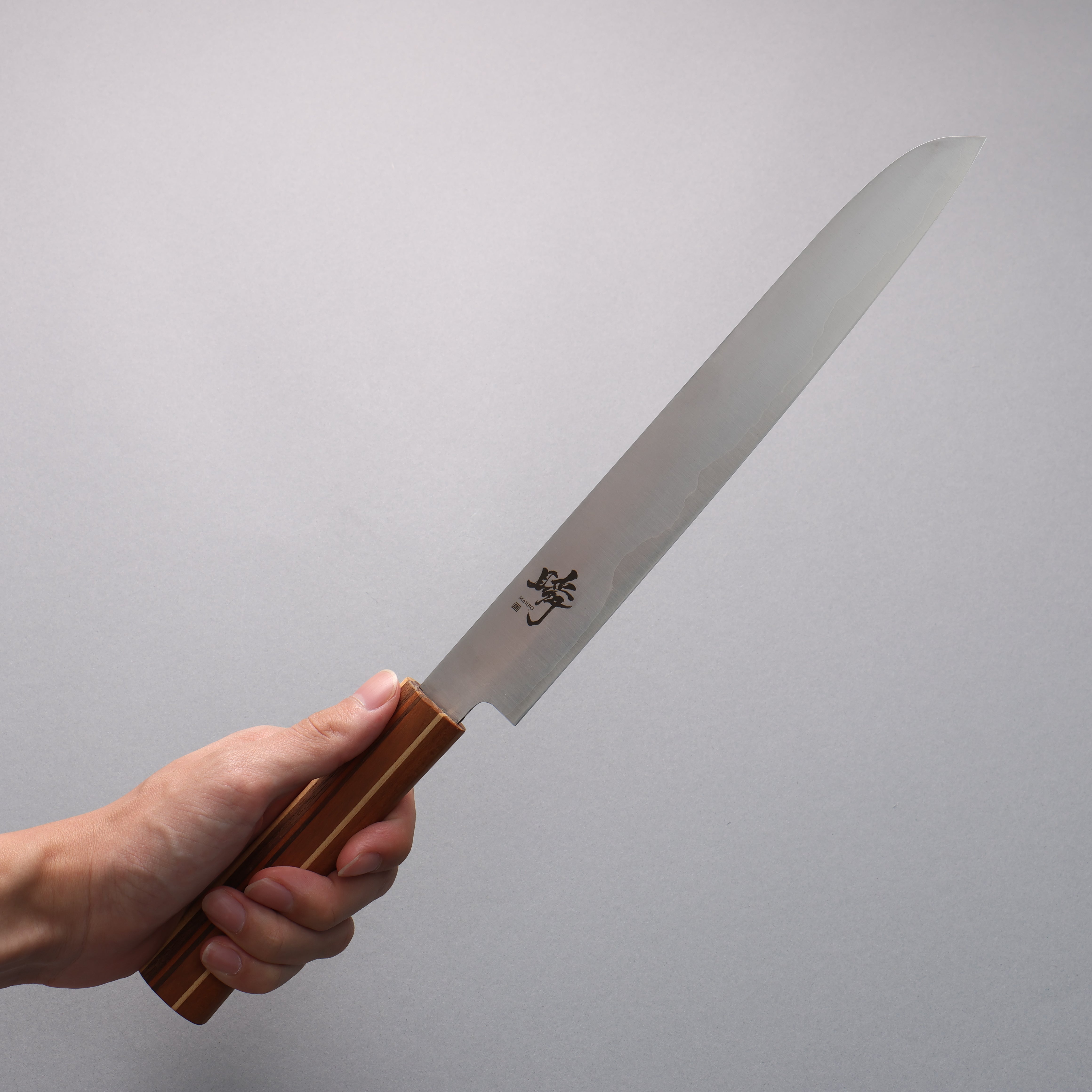 田中 誠貴 瞬（まじろ） 銀三鋼 パン切り包丁 240mm 楓桜ウォルナット