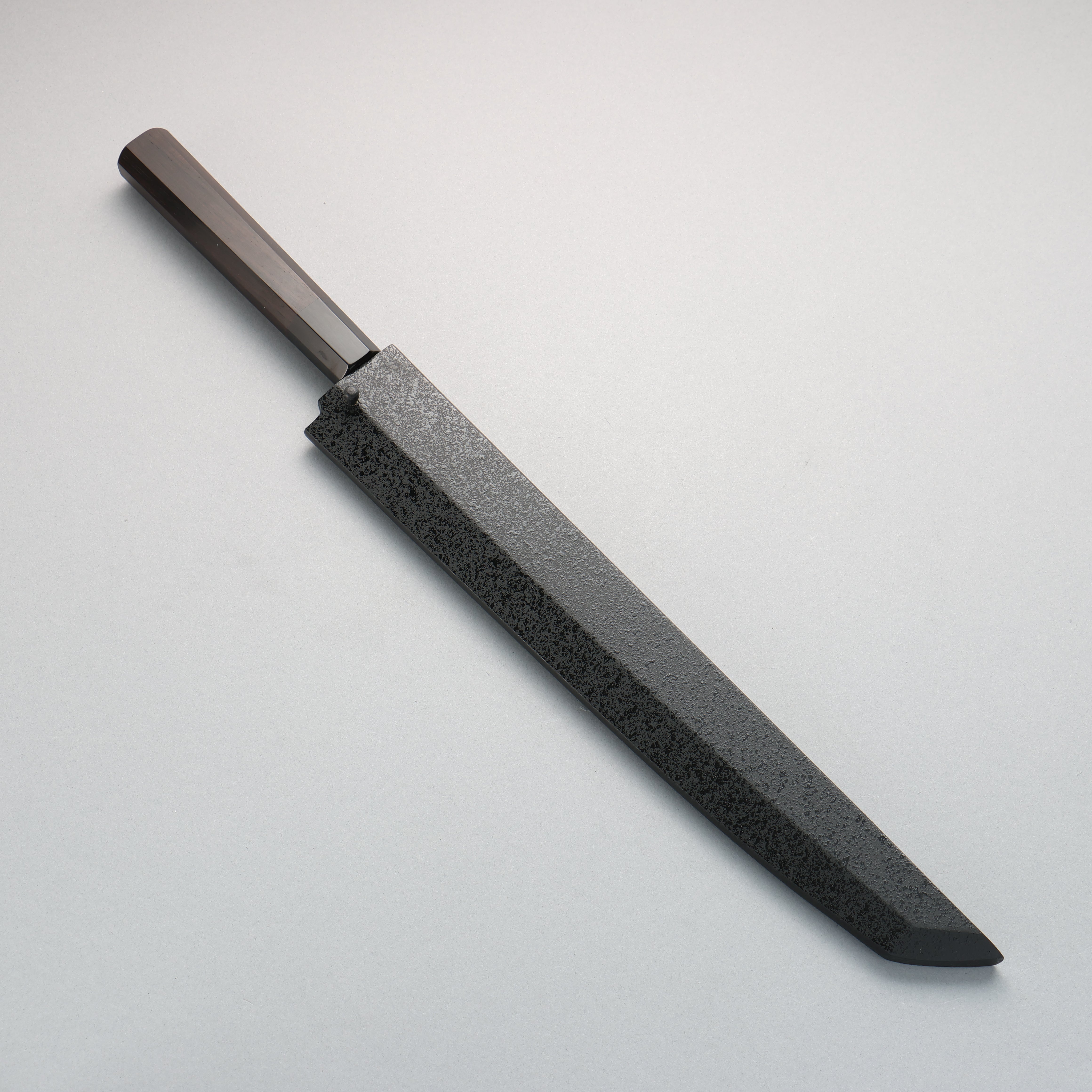堺 孝行 玄武 青ニ鋼 鏡面仕上げ 先丸柳刃包丁 300mm 黒檀柄 – 清助