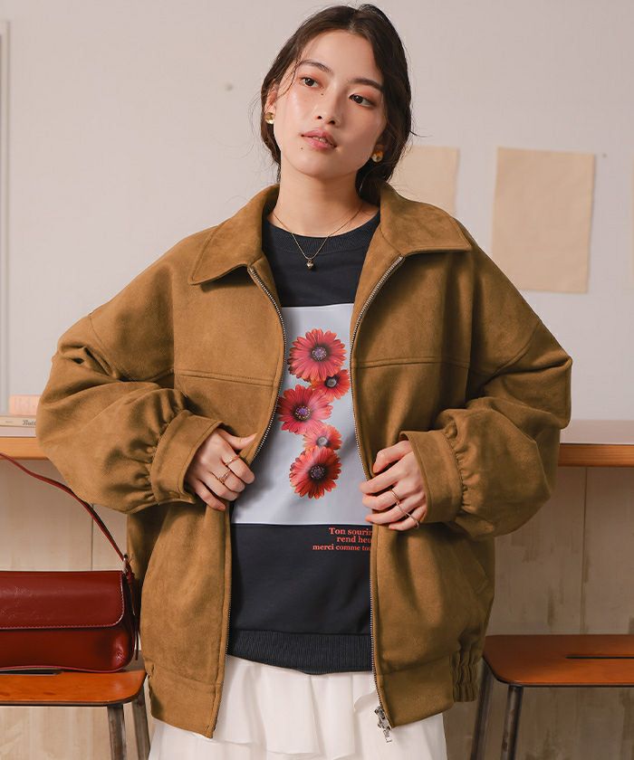 フェイクレザー/スエードオーバージャケット | titivate