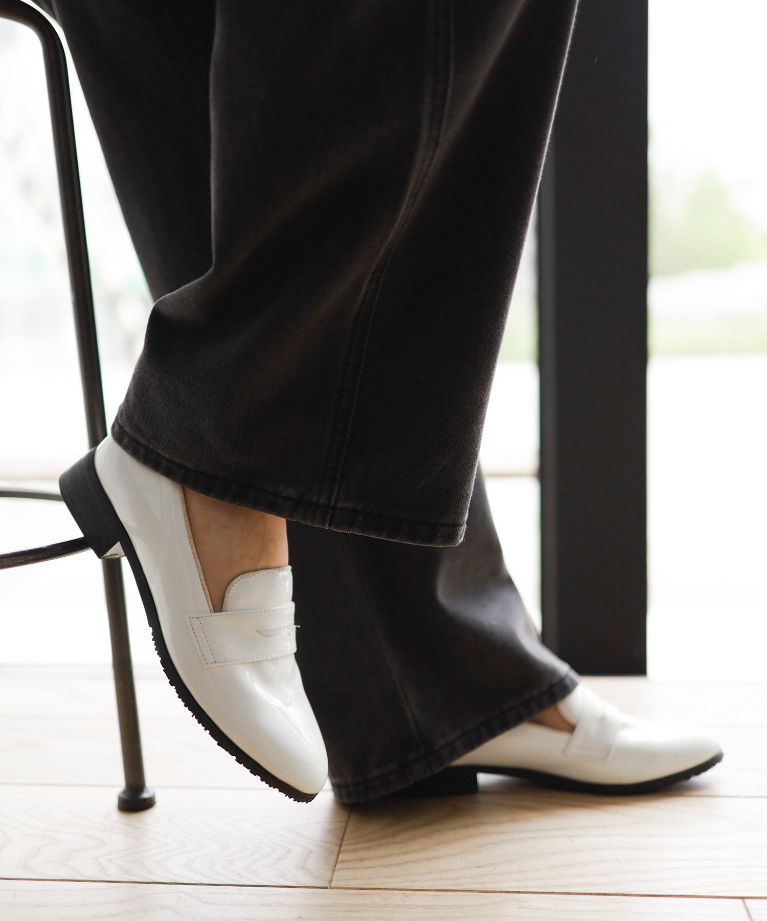 生活防水！晴雨兼用コインローファーパンプス/レインシューズ/レイン