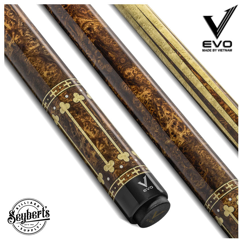 EVO Royale Gilded Oak No Wrap Pool Cue - Seybert's Billiards Supply