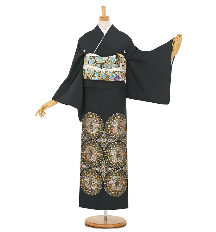総刺繍 黒留袖 No.CA-1120-Mサイズのレンタル｜きもの365