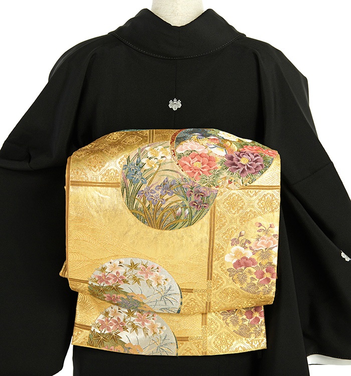帯・逸品】京友禅金箔加工 黒留袖 No.CA-2149-Mサイズのレンタル