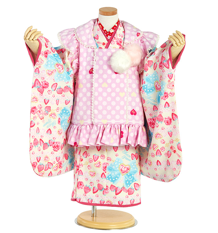 mezzo piano 七五三（子ども） 3歳女の子（専用小物付）No.JE-0322の