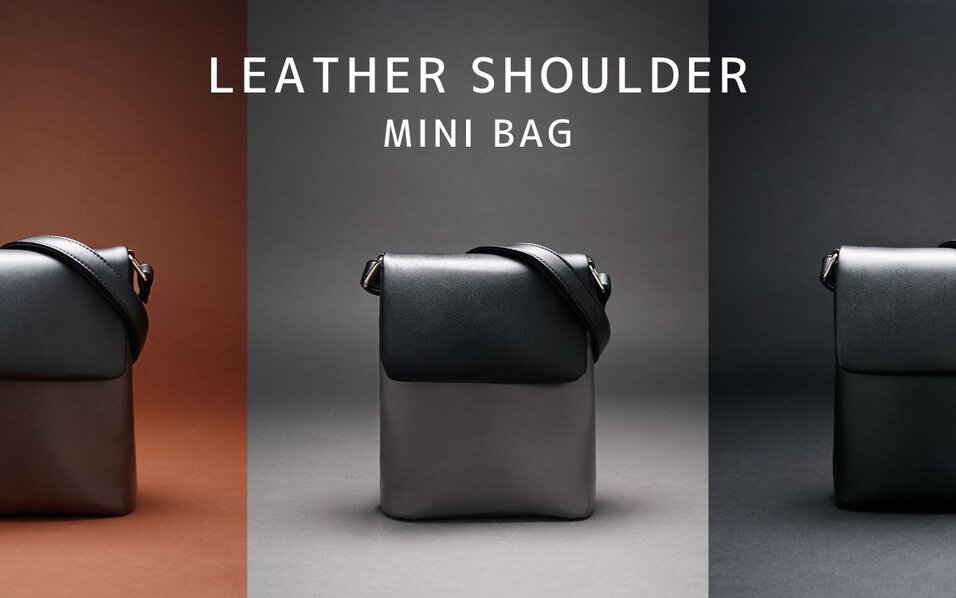LEATHER SHOULDER MINI BAG - UNITED TOKYO