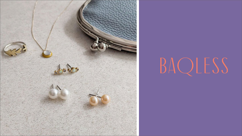 パールの月に迎える、Baqlessのキャッチレスピアス。定番ホワイトから