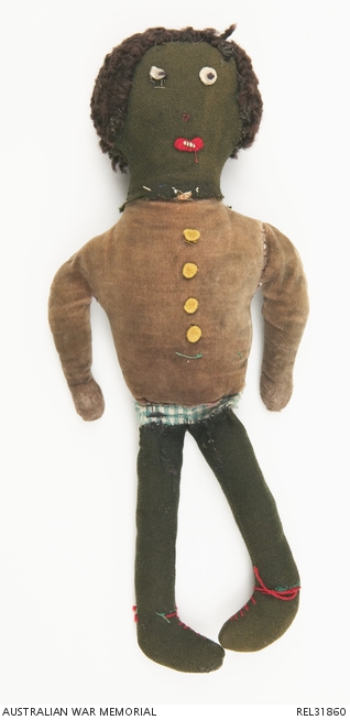 Rehabilitation golliwog doll: Assistant Matron Nellie Mansell