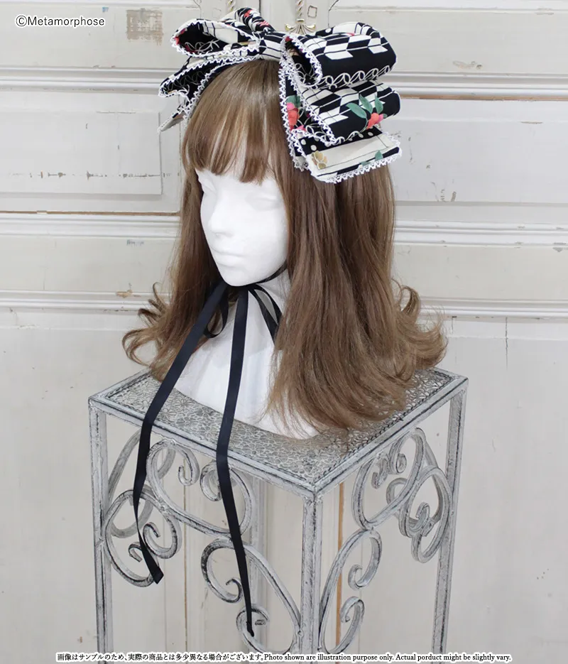 おとめの恋つばき リボンヘッドドレス - ボンネット、ヘッドドレス