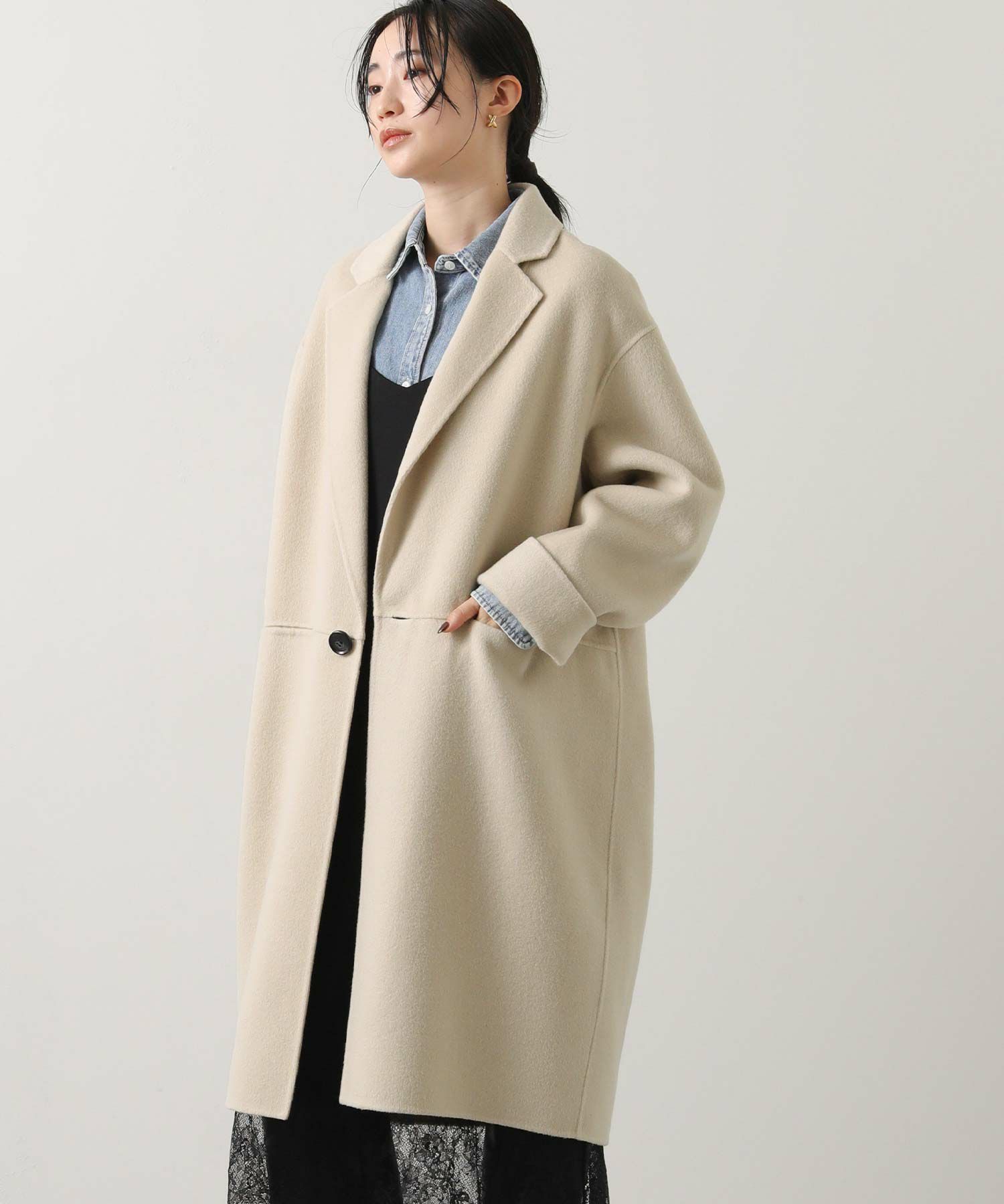 Gready Brilliantダブルフェイスロングテーラードコート | SEKIMIKI Online