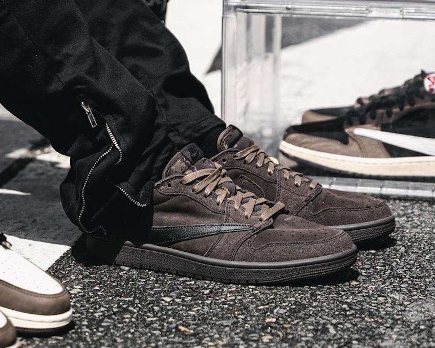 2025年春発売Travis Scott x Air Jordan 1 Low OG “Velvet Brown
