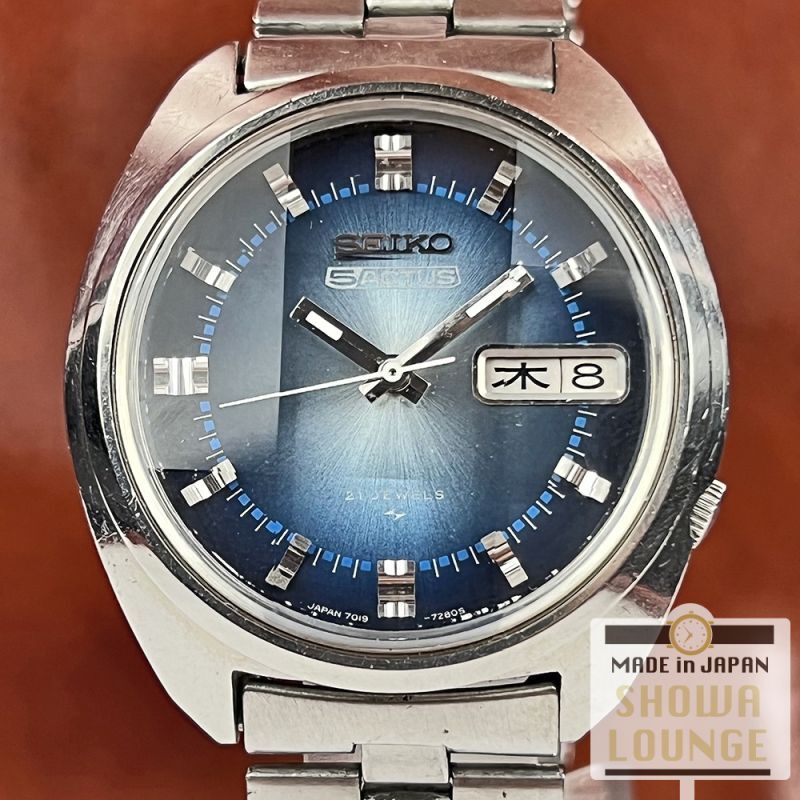 セイコー ファイブアクタス 9面カットガラス仕様 ブルーグラデーション