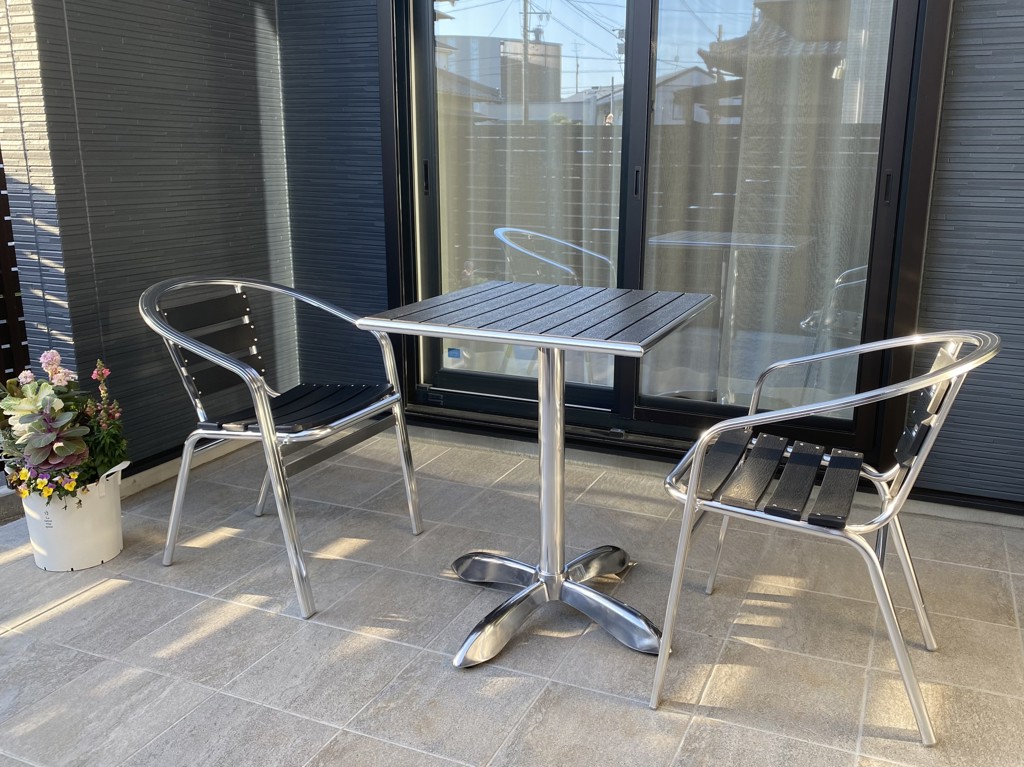 DULTON ONLINE SHOP | ALUMINUM CAFE TABLE SQUARE BLACK(BLACK): 家具