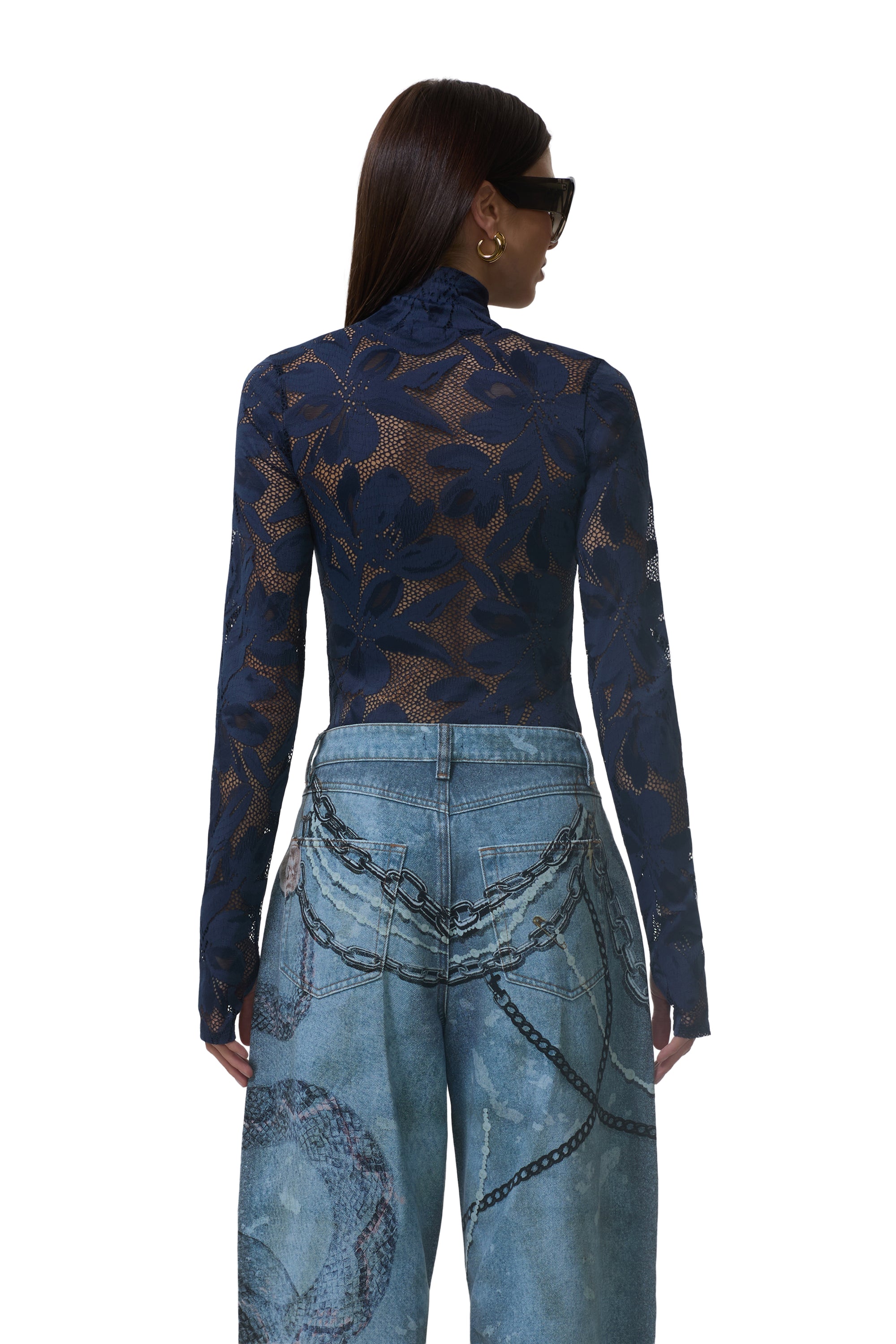 Zadie Crochet Lace Top - Black Iris – AFRM