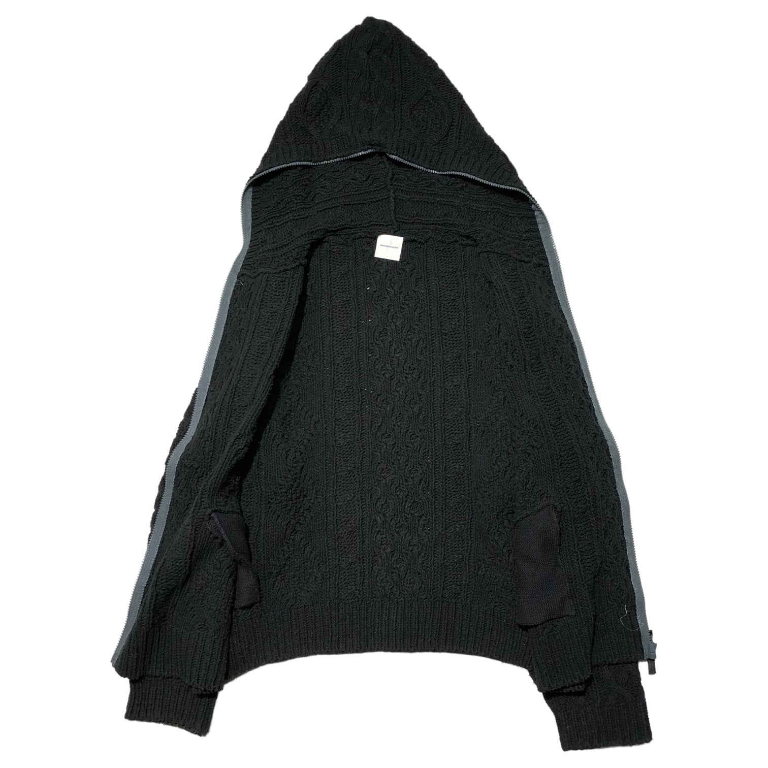 GOODENOUGH(グッドイナフ) 90~00'S cable knit zip hoodie ケーブル