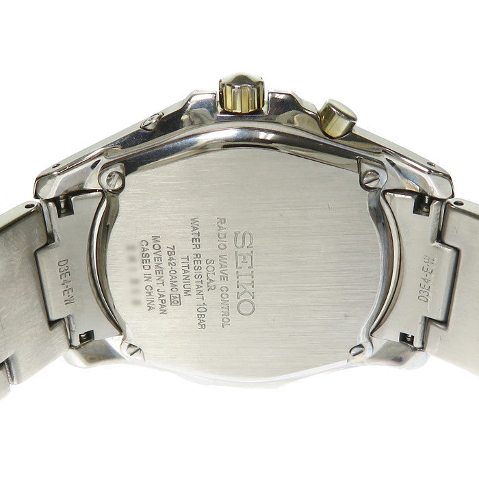 SEIKO/セイコー】 7B42-0AM0 腕時計 チタン ソーラー電波 シルバー文字